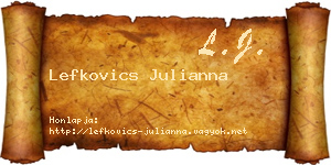Lefkovics Julianna névjegykártya
